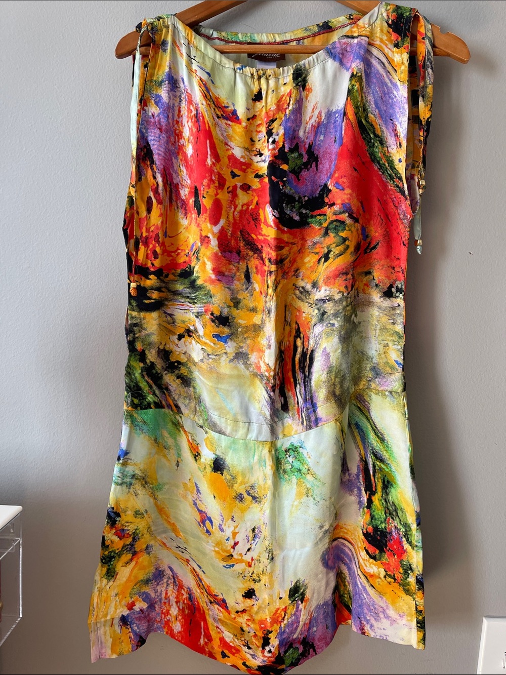 Prairie New York Multicolor Abstract 100% Silk Dress Tunic